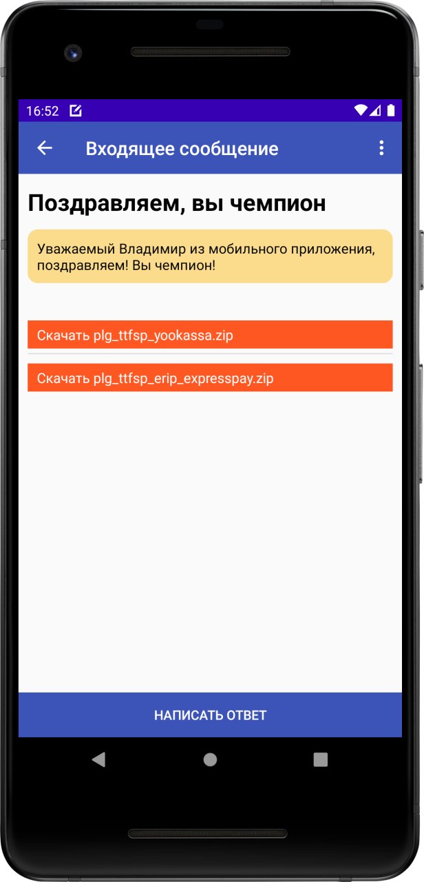Просмотр сообщения со вложенными файлами